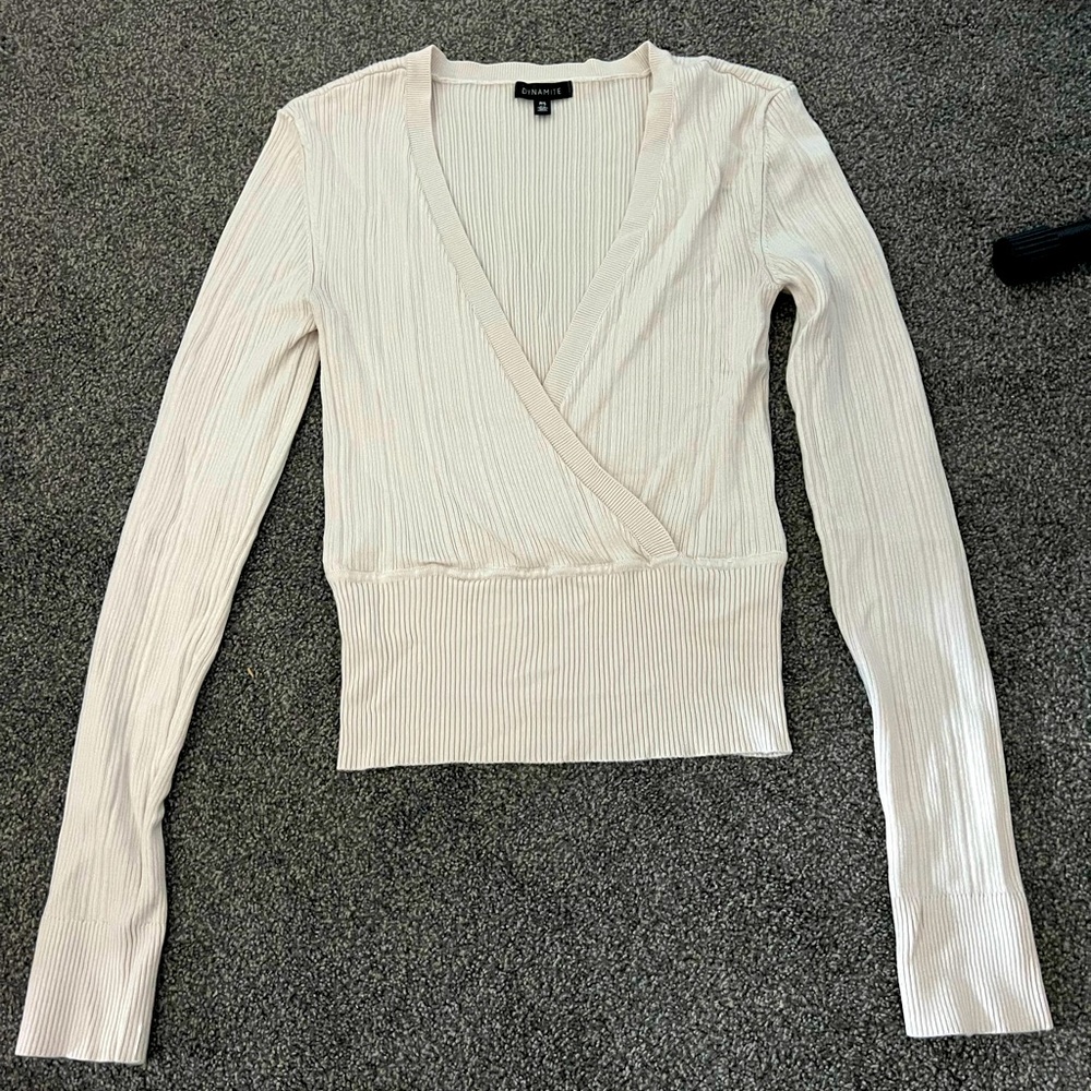 Long Sleeve Crossover Dynamite Top